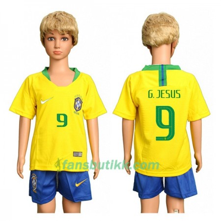 Fotball-VM 2018 Brasil drakt G.Gesus 9 Barn Hjemmetrøye